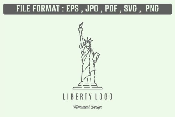 Download Liberty Monument Line Art Simple Icon - Premium Resources