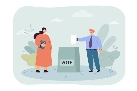Download Voter Holding Paper Voting Ballot in Han - Premium Resources