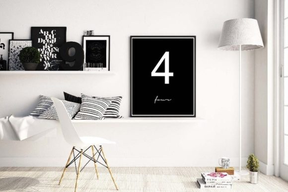 Download Number Four Wall Art Printable Decor - Wall art Collection
