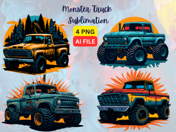 Download Monster Truck Sublimation Graphics - Premium Resources
