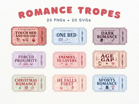 Download Romance Trope Ticket Cliparts, Bookish - Cliparts Collection