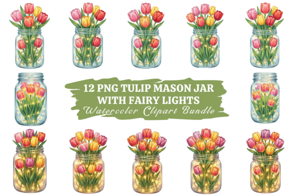 Download The Tulips Watercolor Clipart Bundle #05 - Tulips Collection