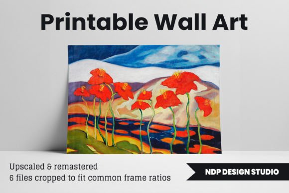 Download Red Poppies Landscape Wall Art Print - Wall art Collection
